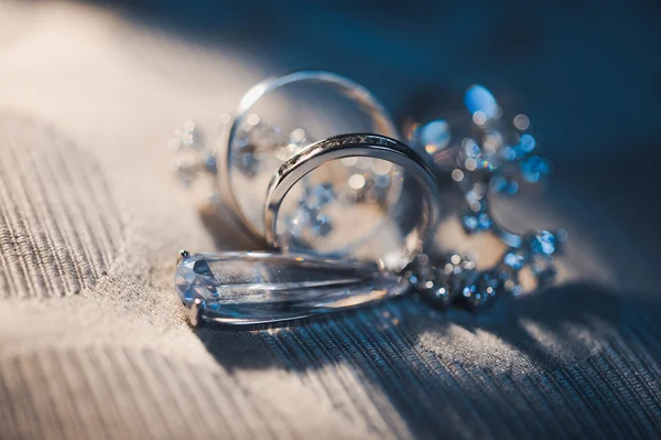 Preparação para casamento, jóias — Fotografia de Stock