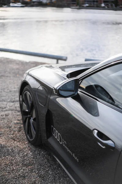 Skien Noruega Abril 2021 Gris Audi Tron Nuevo Gran Turismo —  Fotos de Stock