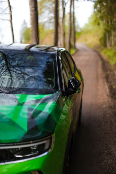 Tonsberg Norsko Května 2021 Zelená Opel Mokka Kompaktní Elektromobil Nové — Stock fotografie