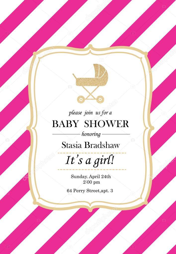 Baby shower girl card