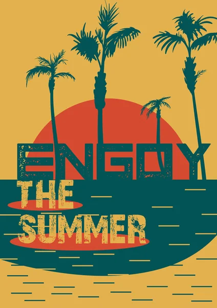 Hello Summer Beach Party Flyer. Vector Design Rechtenvrije Stockillustraties