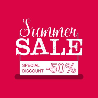 Yaz satışı büyük başlığı. Vintage tasarım. Vektör çizim.