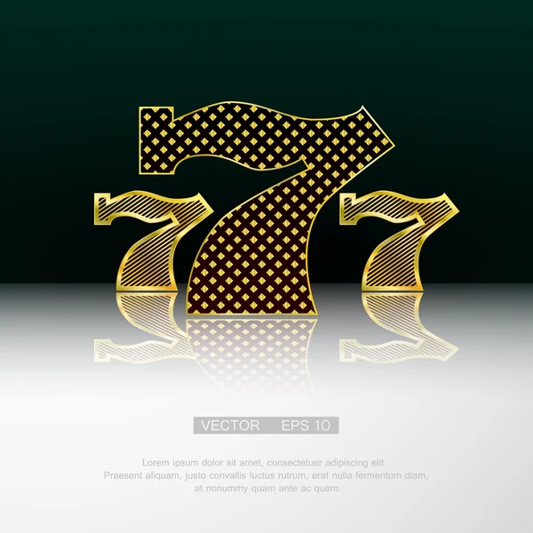 Oro 777 vector símbolo — Vector de stock