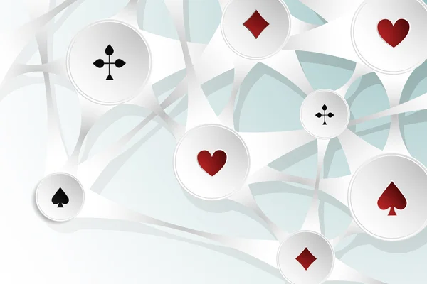 Abstrakter Hintergrund mit Spielkarten-Symbol. Vektorillustration. — Stockvektor