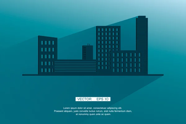 Modern Business City Concept, Shade. Fond vectoriel — Image vectorielle