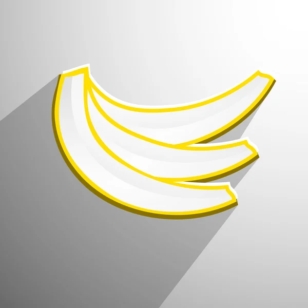 Бумажный банановый вырез - векторная иллюстрационная дизайнерская карточка — стоковый вектор