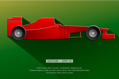Formula race red detailed car designed by myself clipart
