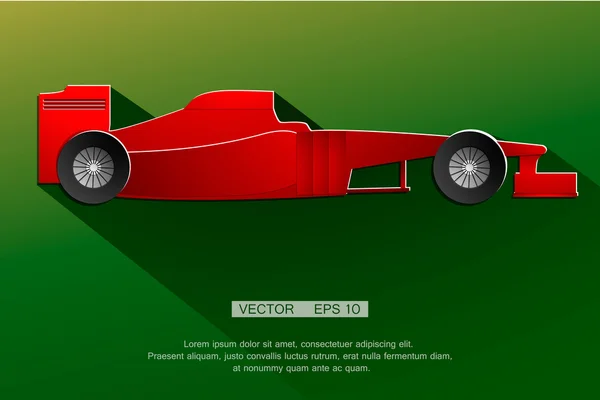 Formula gara rosso auto dettagliata progettata da me — Vettoriale Stock