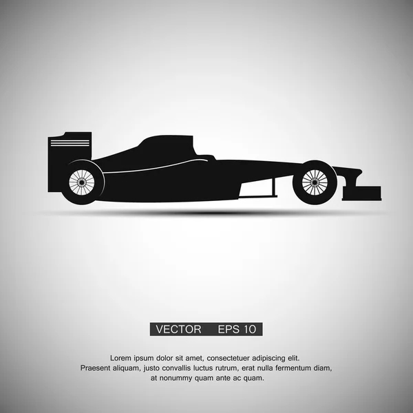 siyah sembol bir formula 1, vektör çizim