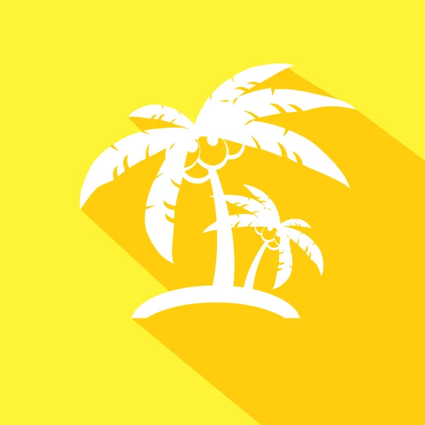 Iconos de la palmera de coco o símbolos de viaje.Esta ilustración representa lugares de turismo tropical, resorts de playa y mar, balnearios, etc. — Vector de stock