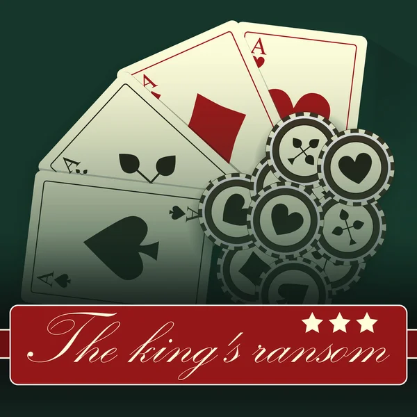 Casinokarte design-vintage-elegant-poker-casino-vip-ace — Stockvektor