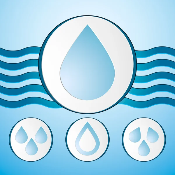 vektör su damlaları Icon set