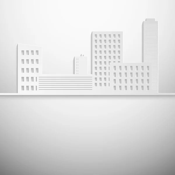 Abstratos 3d edifícios de papel — Vetor de Stock