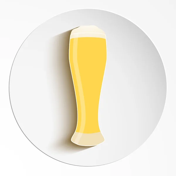 Creative vector illustration with a glass of beer — Stock Vector