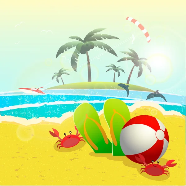 Summer vacation design, vector illustration  graphic — Stock Vector