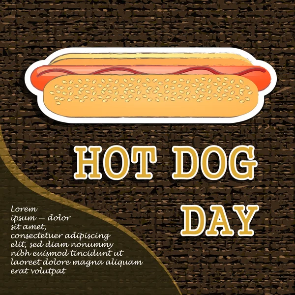 National Hot Dog Day — Stock Vector