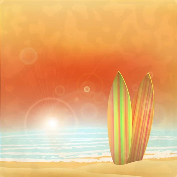 Summer design over beach scape background, vector illustration — 图库矢量图片