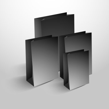 beyaz izole siyah çanta seti