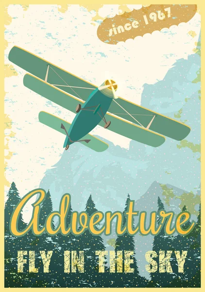 Çift kanatlı retro poster