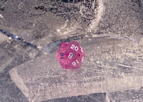 Bild Rosa Sidig Rollspel Ett Ark Vintersolen — Stockfoto
