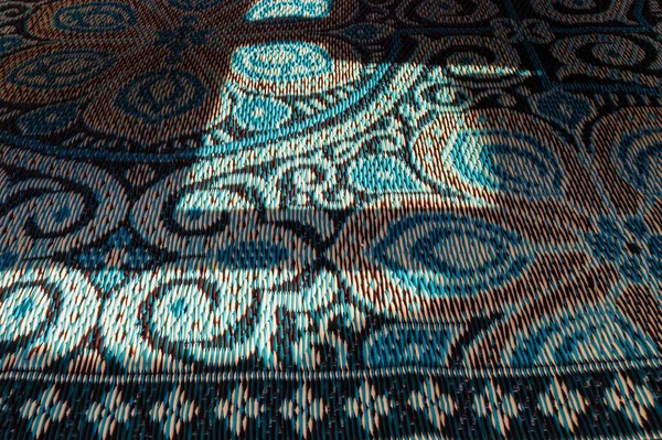 Hintergrundbild Eines Blauen Orientalisch Inspirierten Teppichs — Stockfoto