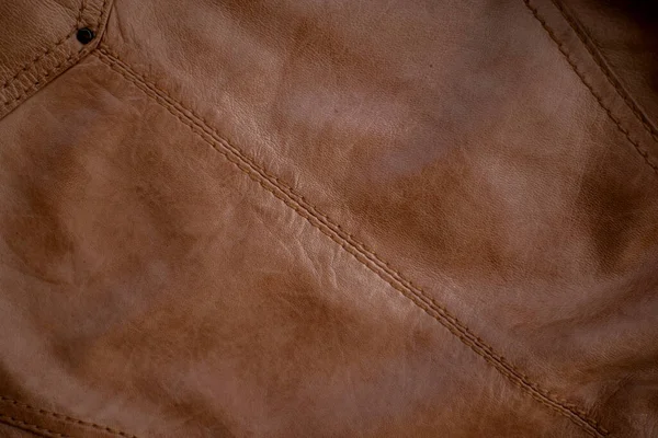 Leather Brown Surface Texture Abstract Background — Stock Photo, Image
