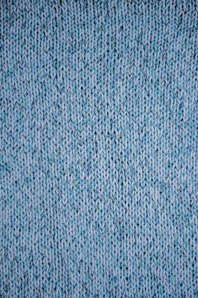 ニット生地編み抽象的な青の質感の背景 — ストック写真