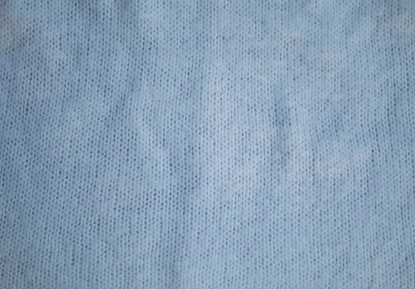 针织物抽象蓝色纹理背景 产品折叠 保暖服装毛衣 — 图库照片