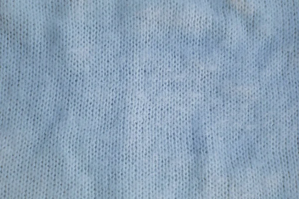 Tessuto Lavorato Maglia Astratto Sfondo Texture Blu Pieghe Sul Prodotto — Foto Stock