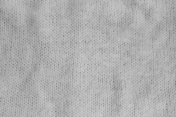 Ljusgrå Stickat Tyg Monokrom Abstrakt Struktur Bakgrund — Stockfoto