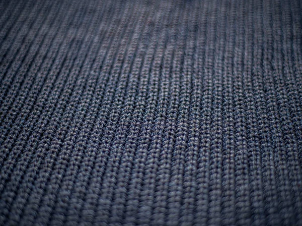 Knitted Fabric Dark Gray Abstract Lines Texture Background — Stock Photo, Image