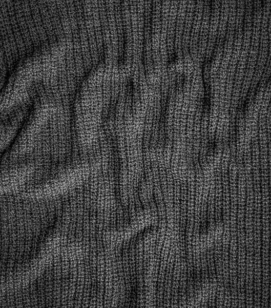 Knitted Blue Fabric Knitting Abstract Lines Texture Background — Stock Photo, Image