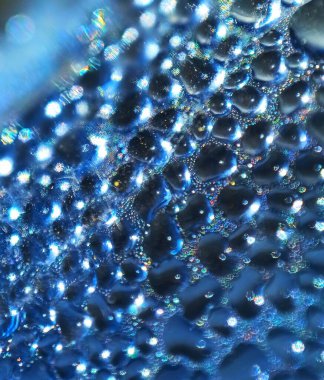 makro su damlaları, soyut bokeh, renk arkaplan resmi, dikey düzenleme