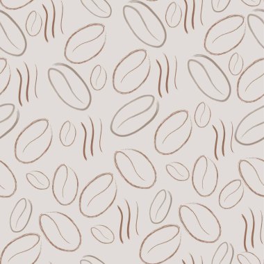 Kahverengi kahve çekirdekli basit desenler açık kahverengi arka planda aromatik kahve