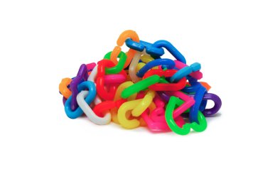 Renkli plastik zincir oyuncak