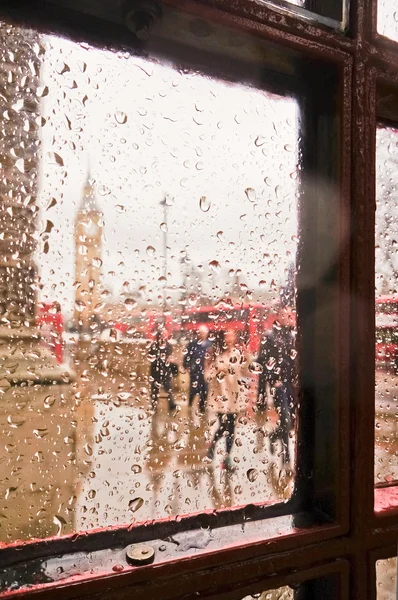 Rozmazané Big Ben v deštivý den — Stock fotografie