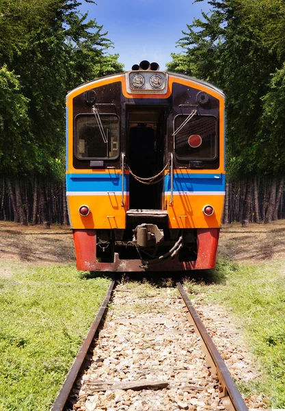 Красивый тайский дизельный поезд — стоковое фото