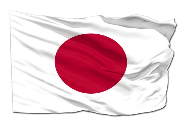 Japan zwaaien vlag — Stockfoto