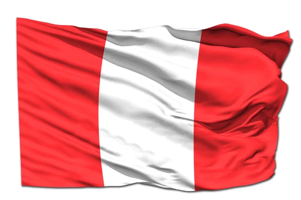 Peru dalgalanan bayrak — Stok fotoğraf