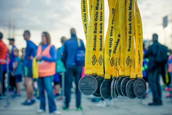 Danske Bank Marathon 2015 medaljer, Norge – stockfoto