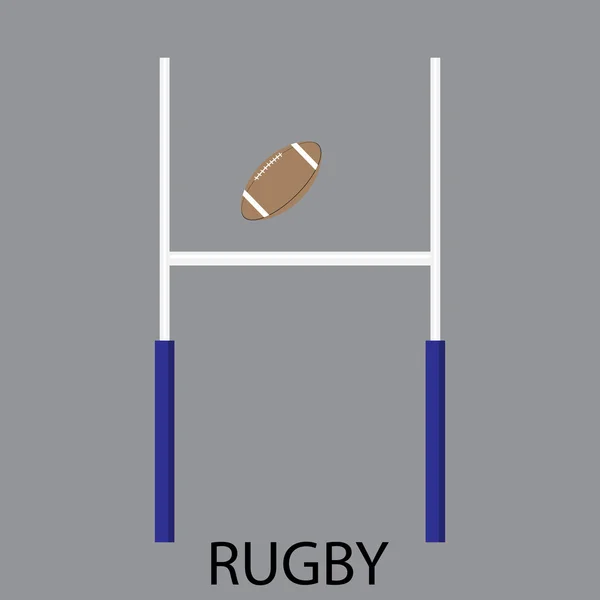 Rugby sport icon flat — Stock Vector