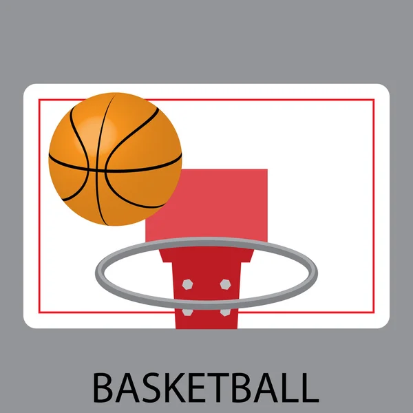 Icône sport basket-ball — Image vectorielle