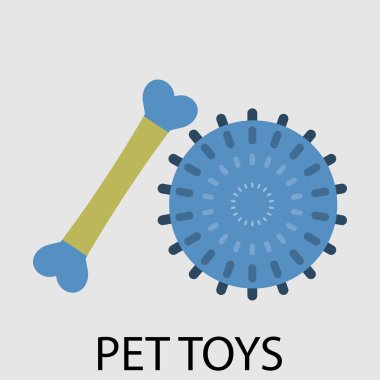 Toy pets ball and bone