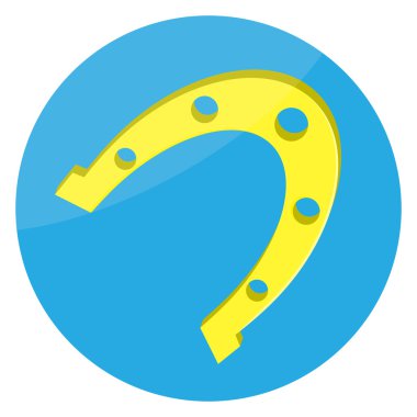 Horseshoes gold lucky icon 