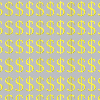 Dikişsiz desen altın dolar yatay