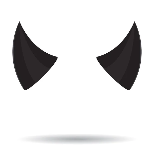 Horn Teufel schwarze Farbe — Stockvektor