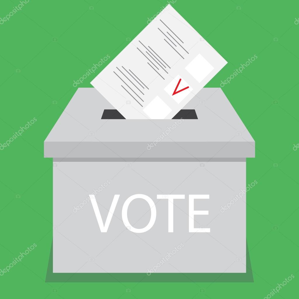 Ballot box design flat vote