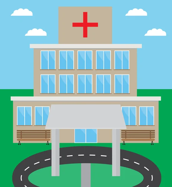 Conception de bâtiment hospitalier appartement — Image vectorielle