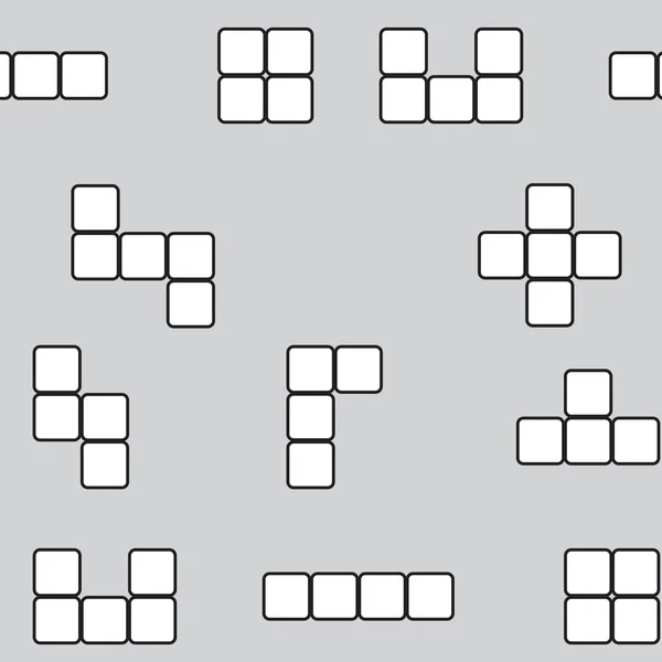 Modèle sans couture jeu de bloc linéaire — Image vectorielle