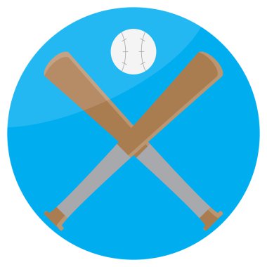 Simgeyi baseball tasarım düz